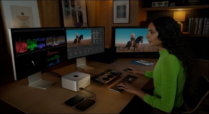 Mac Studio kết hợp với Studio Display cho phép người dùng sáng tạo xây dựng studio trong mơ 