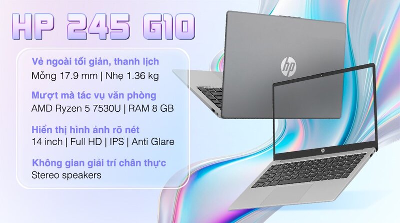 HP 245 G10 đạt chuẩn bền quân đội, phù hợp học sinh hiếu động HP 245 G10