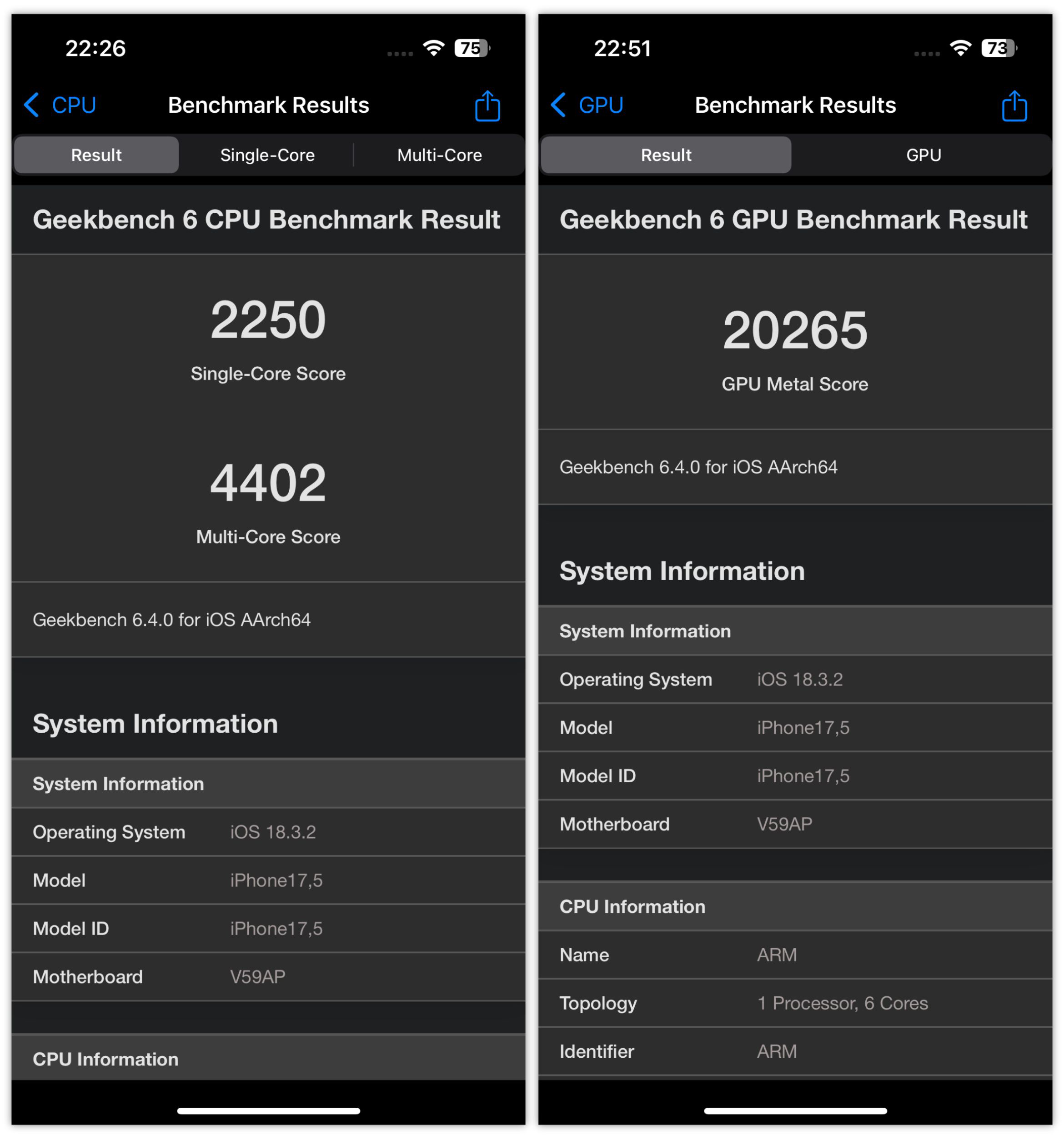 Điểm GeekBench iPhone 16e Điểm GeekBench iPhone 16e