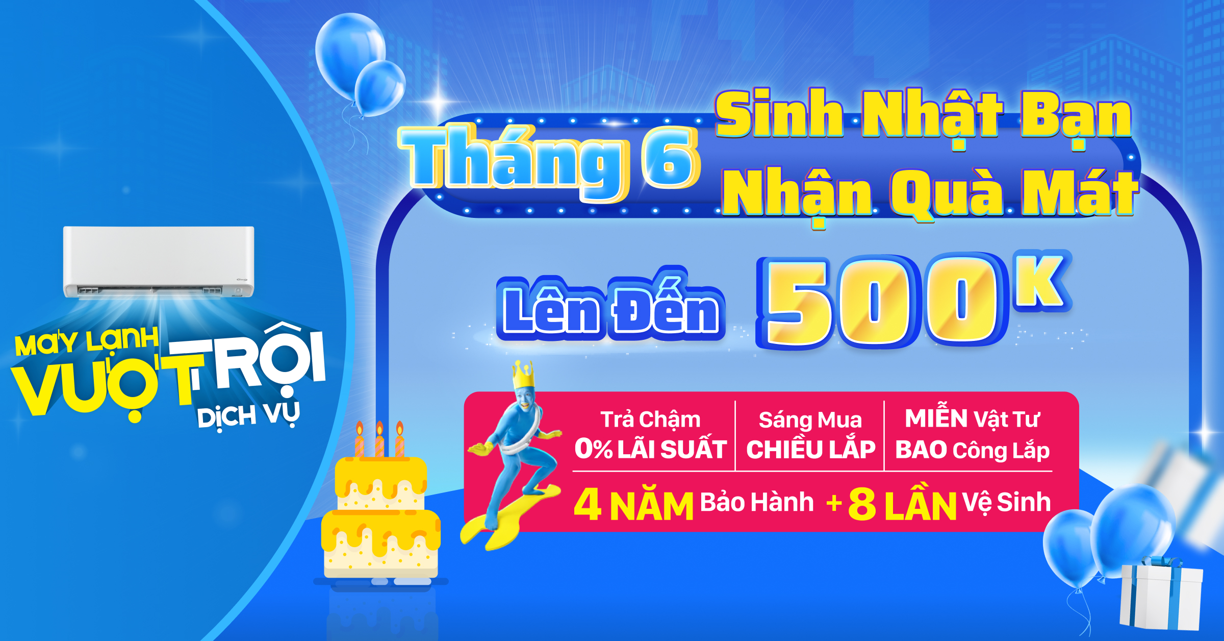 Tháng 6 sinh nhật bạn - Nhận ngay quà mát lạnh 500K! Trên app Quà Tặng VIP