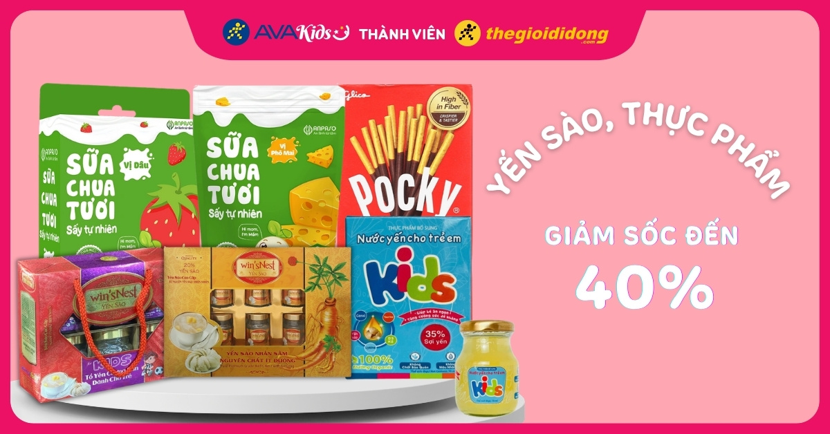 Yến sào, thực phẩm giảm sốc tại AVAKids
