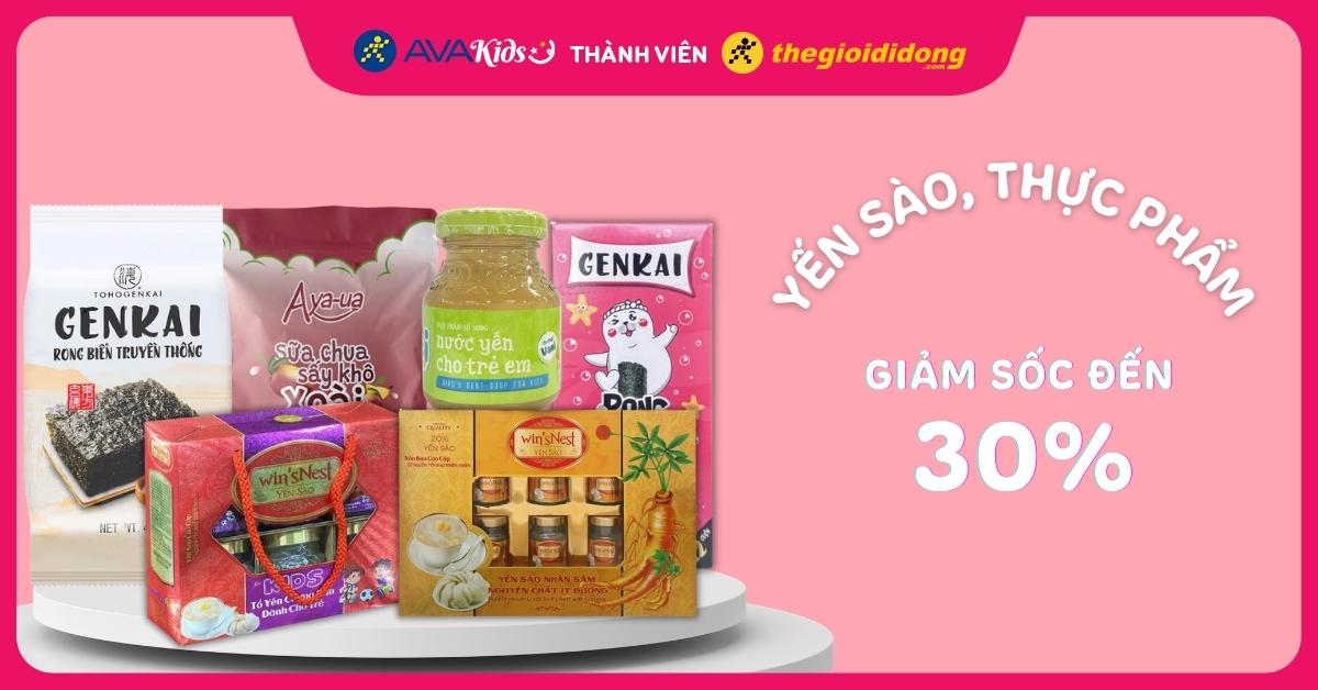 Yến sào, thực phẩm giảm sốc tại AVAKids Yến sào, thực phẩm giảm sốc tại AVAKids