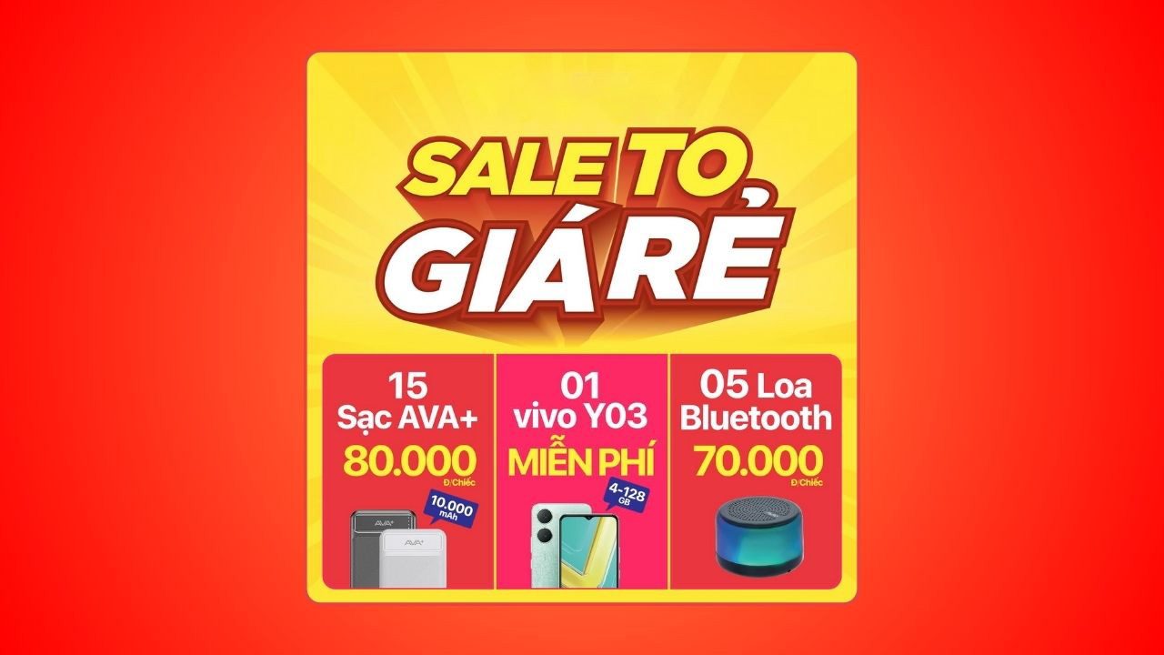 Xếp hàng săn vivo Y03 miễn phí, sạc dự phòng giá 80K, loa Bluetooth chỉ còn 70K Xếp hàng săn vivo Y03 miễn phí, sạc dự phòng giá 80K, loa Bluetooth chỉ còn 70K