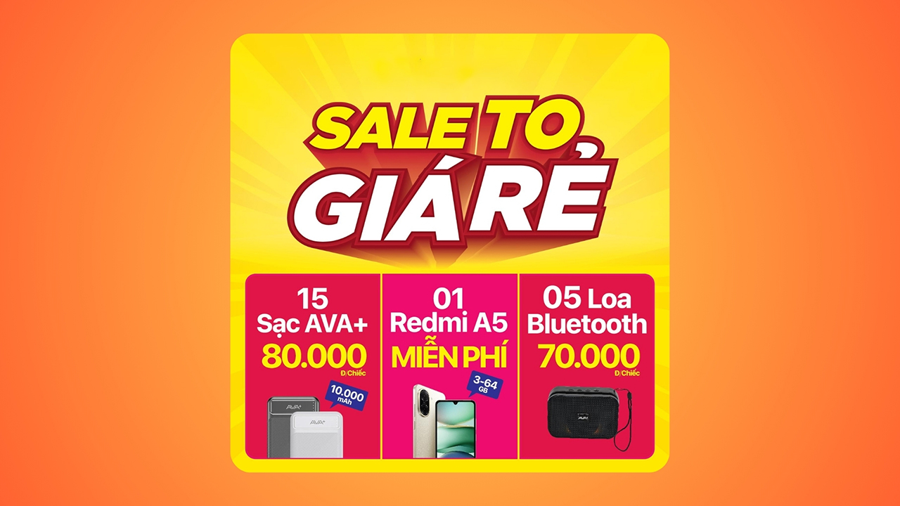 Xếp hàng săn Redmi A5 miễn phí, sạc dự phòng giá 80K, loa Bluetooth chỉ còn 70K