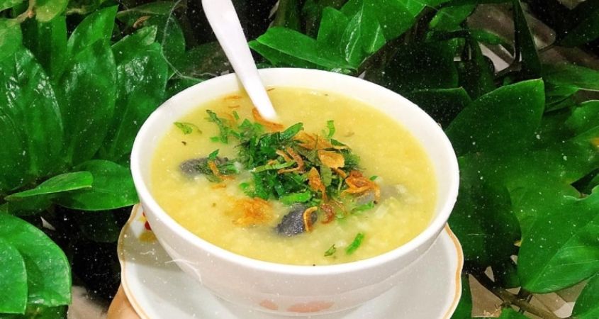 Hình minh hoạ cháo gà ác đậu xanh