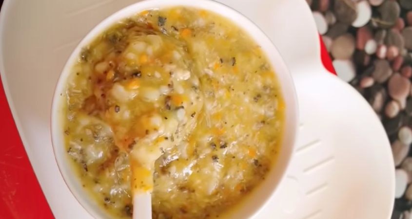 Hình minh hoạ cháo gà ác bí đỏ