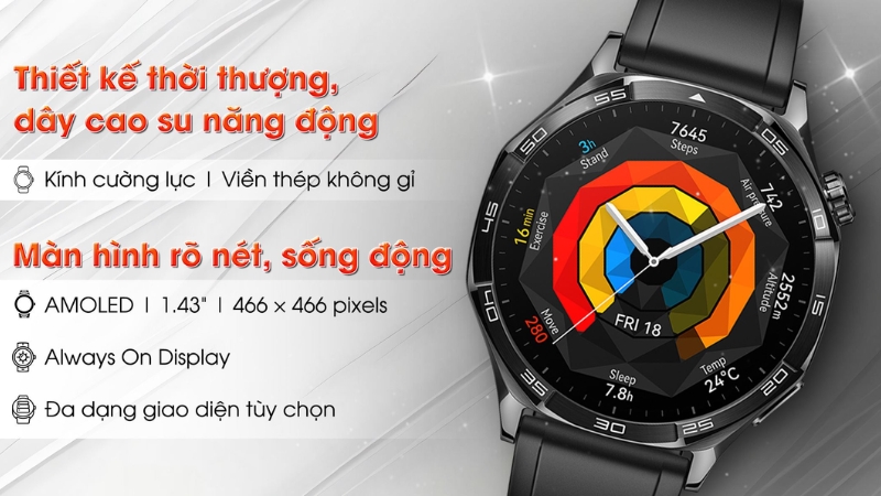 HUAWEI Watch GT 5 có thiết kế năng động, phong cách