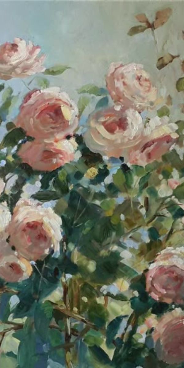 Hình nền hoa hồng chill, tranh vẽ 1 Hình nền hoa hồng chill, tranh vẽ 1