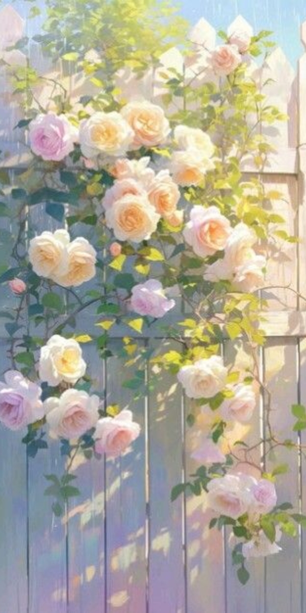 Hình nền hoa hồng chill, tranh vẽ 5 Hình nền hoa hồng chill, tranh vẽ 5