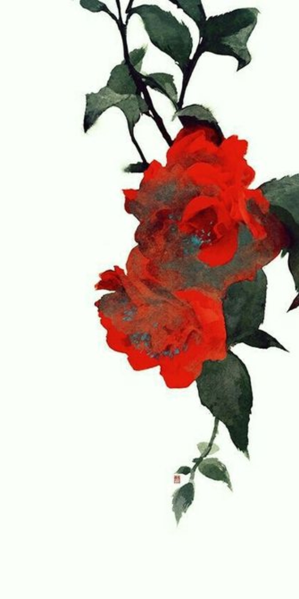 Hình nền hoa hồng chill, tranh vẽ 4 Hình nền hoa hồng chill, tranh vẽ 4