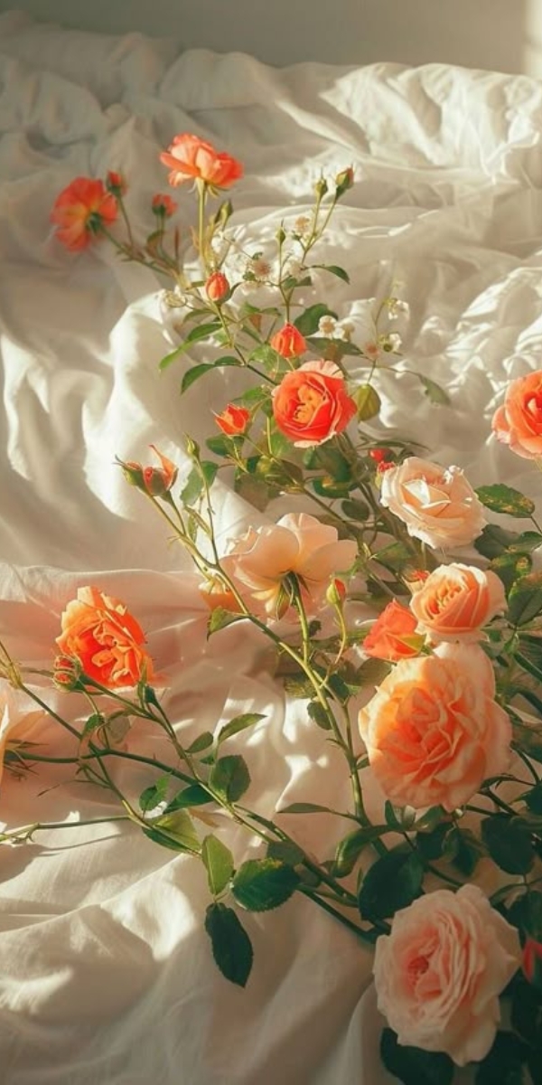 Hình nền hoa hồng màu cam 1 Hình nền hoa hồng màu cam 1