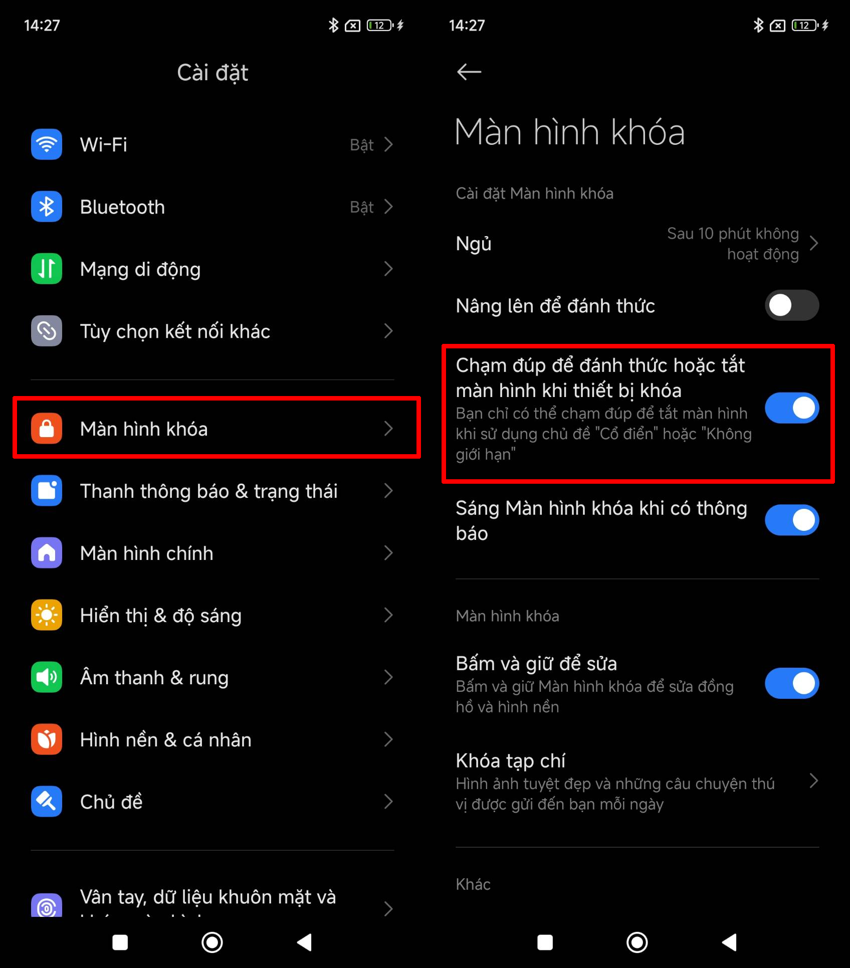 Cách bật chạm 2 lần mở màn hình trên Redmi 13x Cách bật chạm 2 lần mở màn hình trên Redmi 13x