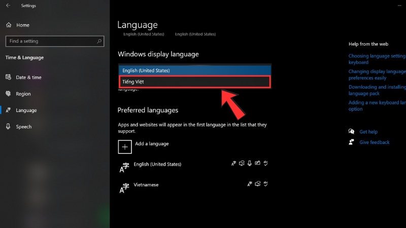 Set as my display language