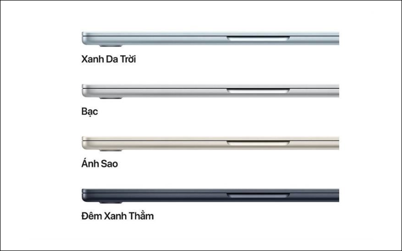 Các phiên bản màu của MacBook Air M4
