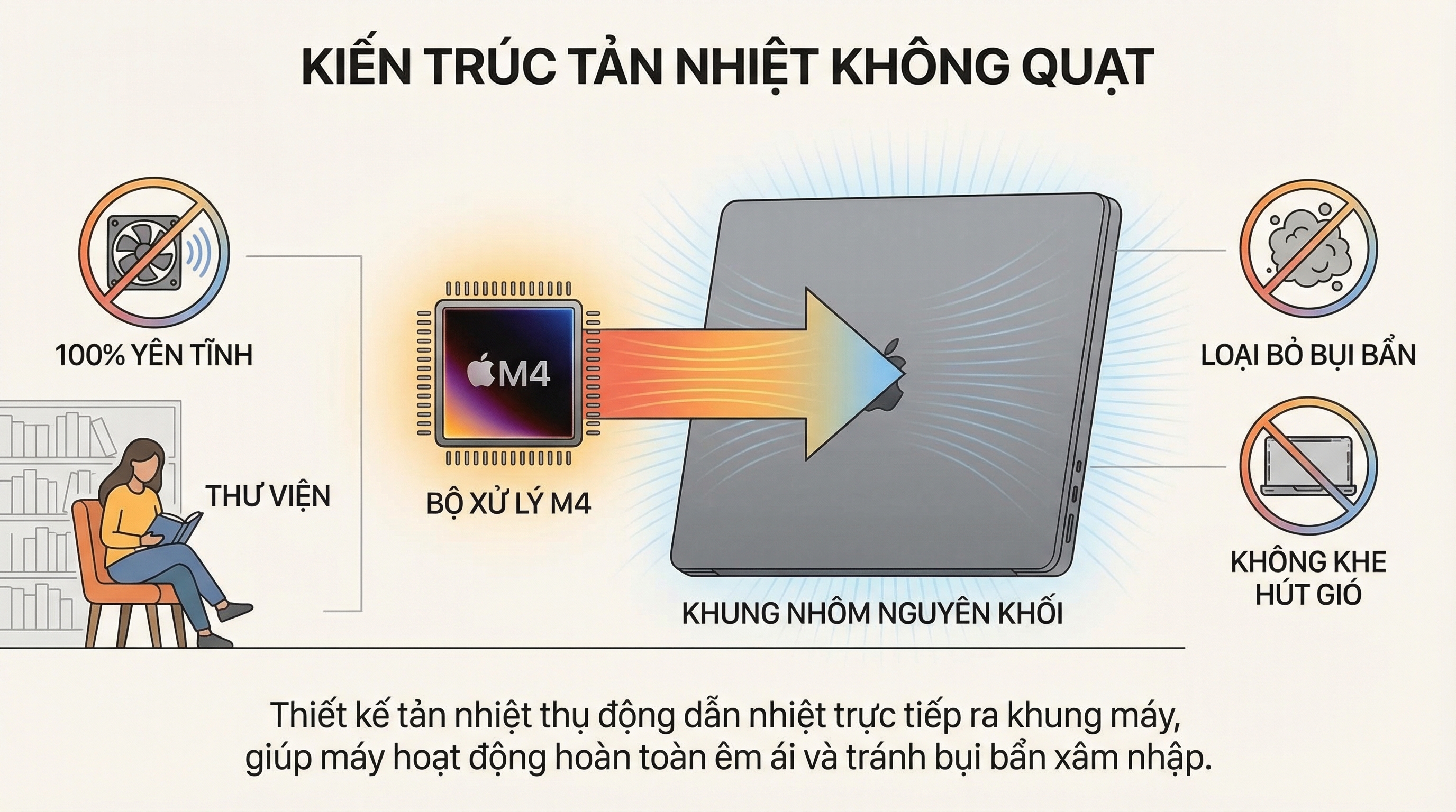Thiết kế tản nhiệt không quạt (Fanless Design) Thiết kế tản nhiệt không quạt (Fanless Design)