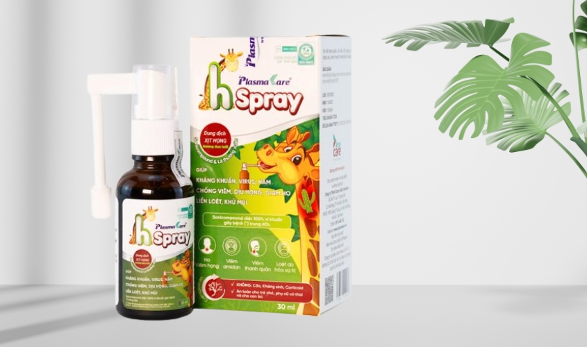 Xịt họng PlasmaKare H-Spray hỗ trợ giảm ho cho bà bầu