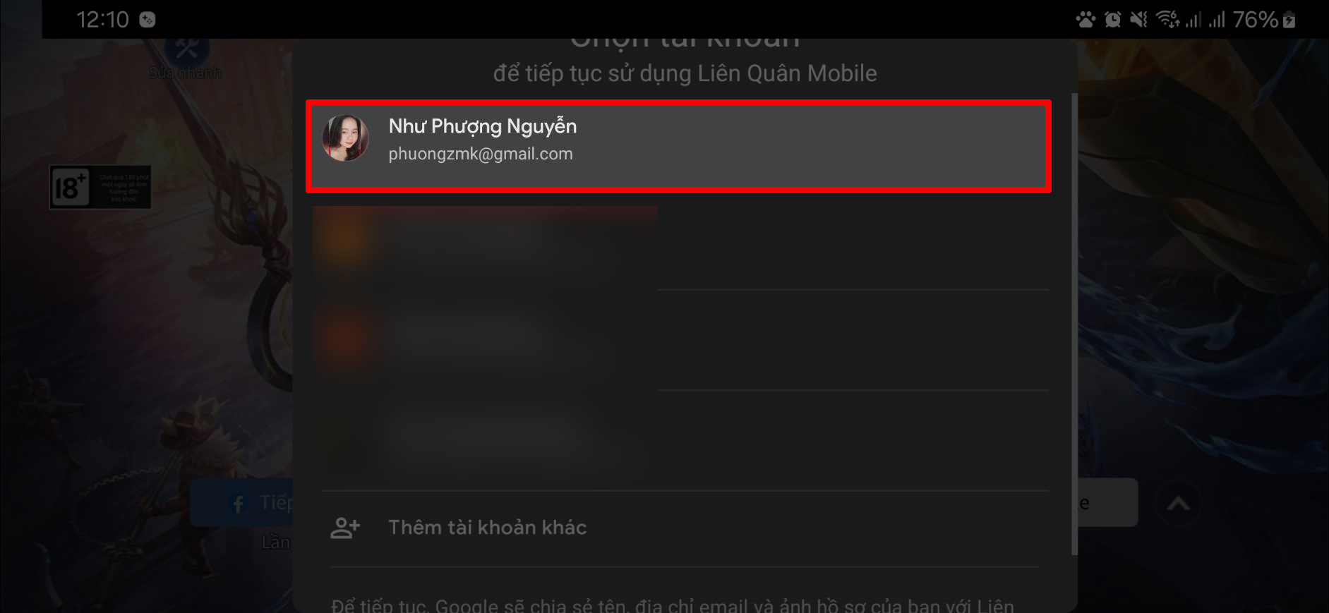 Cách đăng ký tài khoản Liên Quân Mobile bằng Gmail Cách đăng ký tài khoản Liên Quân Mobile bằng Gmail