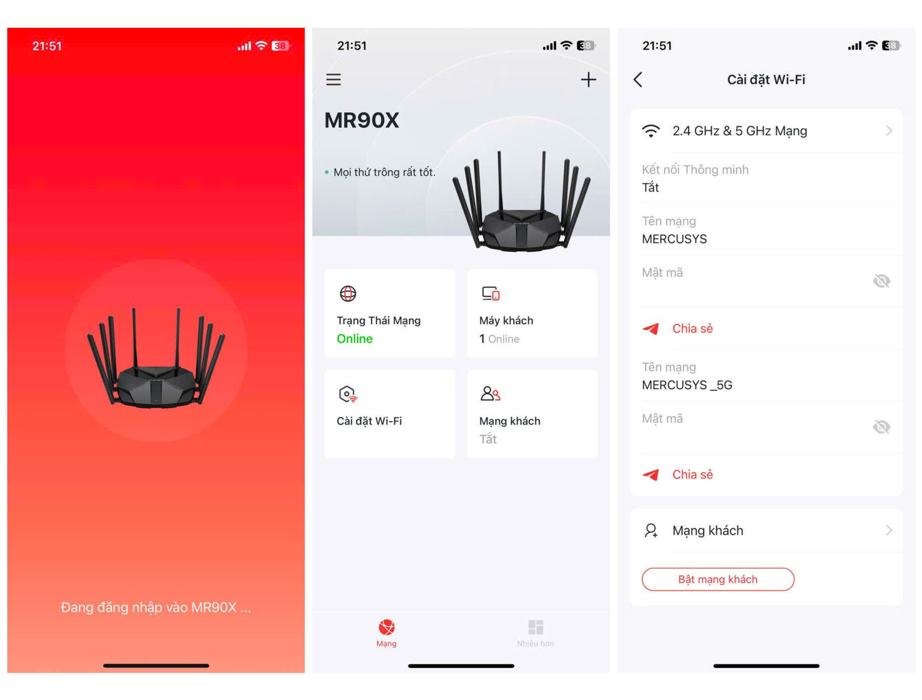kiểm tra trạng thái mạng và tùy chỉnh Wi-Fi trong ứng dụng MERCUSYS theo nhu cầu. kiểm tra trạng thái mạng và tùy chỉnh Wi-Fi trong ứng dụng MERCUSYS theo nhu cầu.