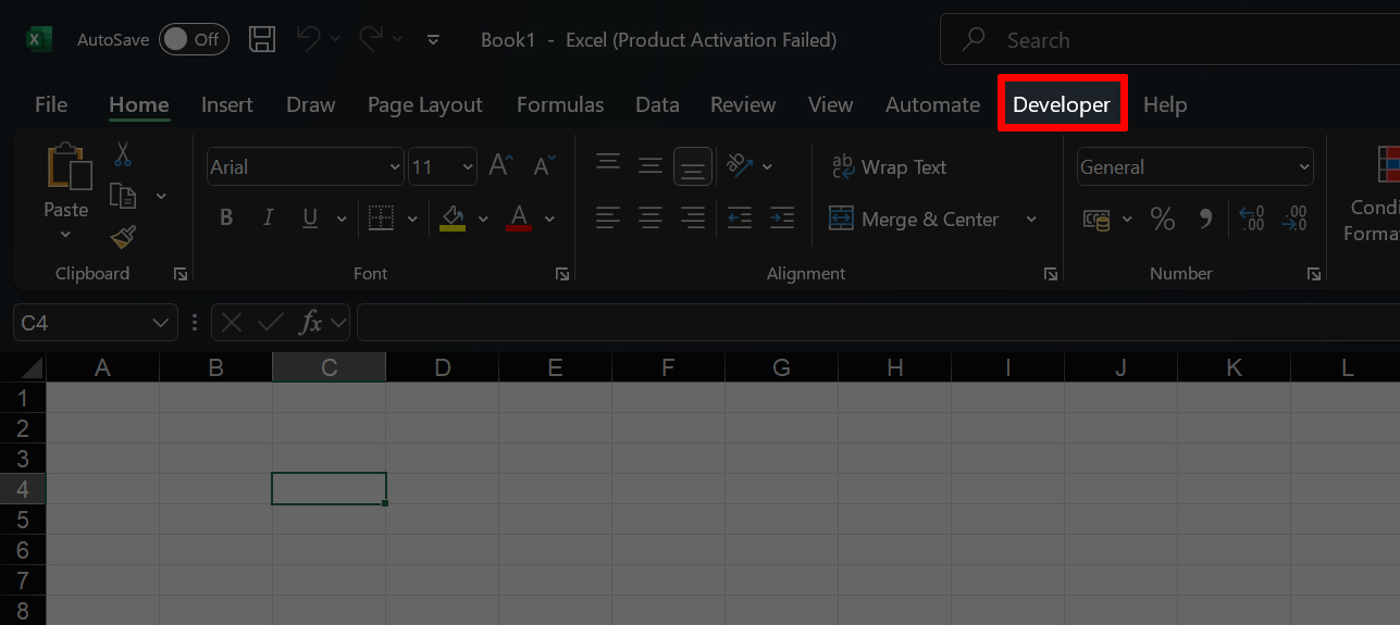 Cách bật thẻ Developer trong Excel Cách bật thẻ Developer trong Excel