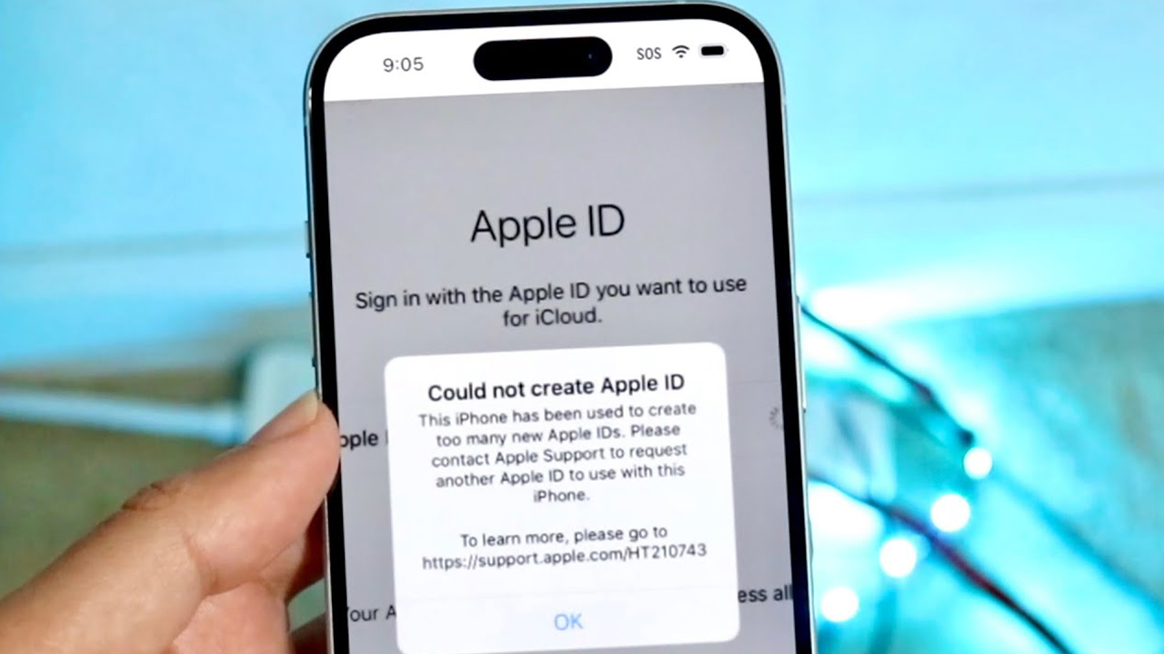 Không thể tạo tài khoản Apple của bạn vào lúc này