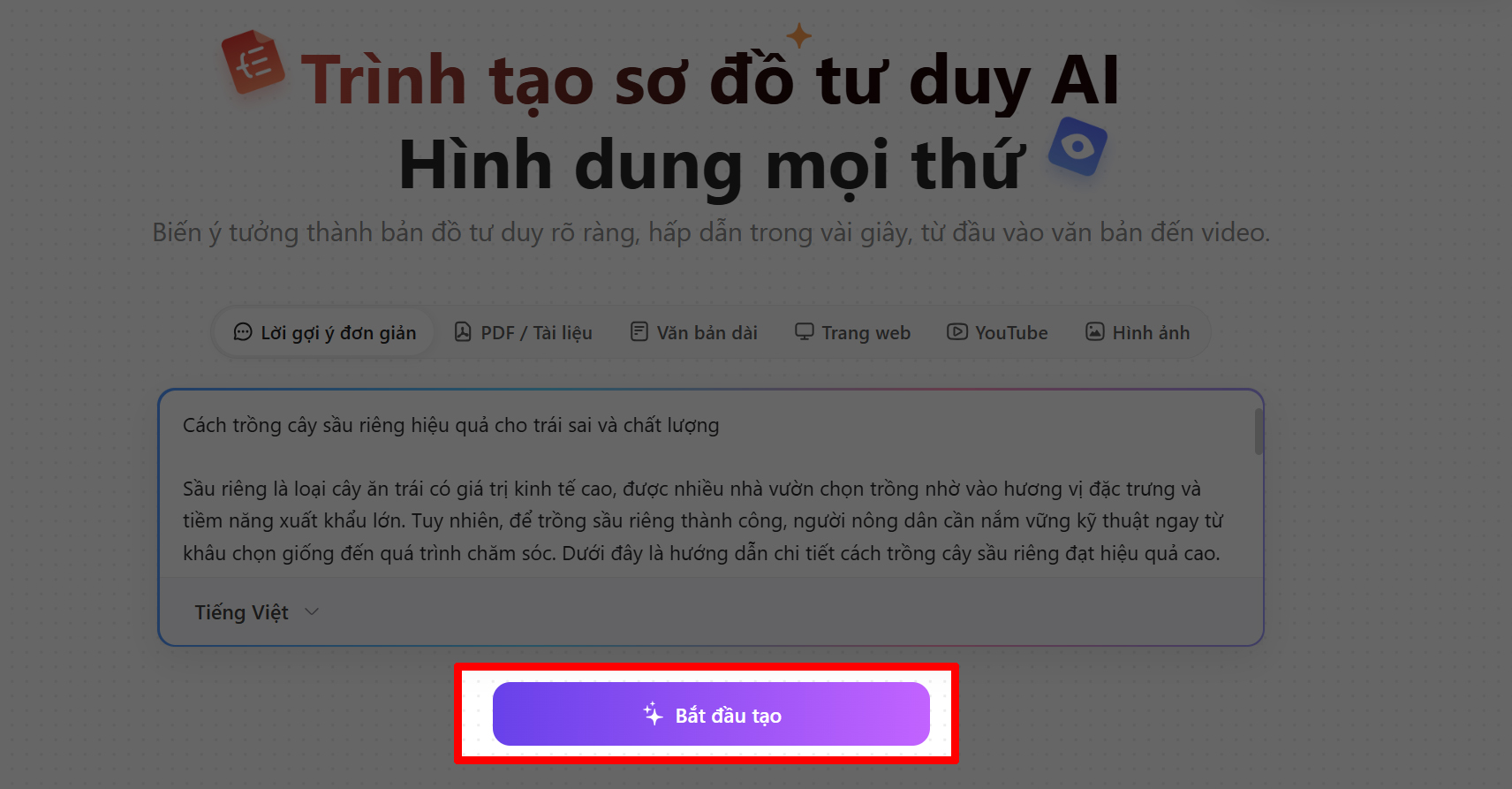 Cách tạo sơ đồ tư duy bằng AI