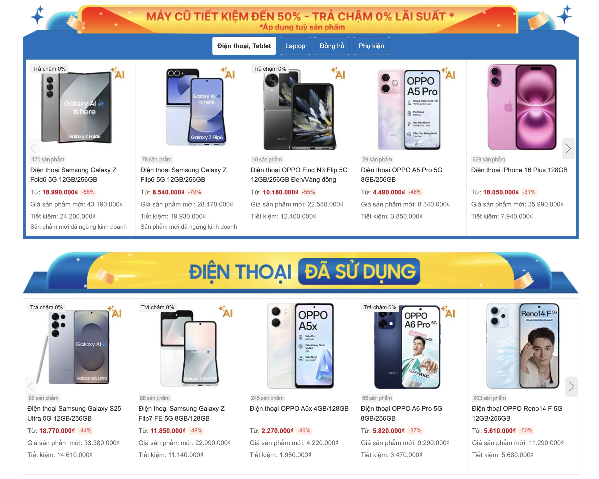 Điện Thoại Và Máy Tính Bảng Đã Sử Dụng Giá Tốt, Deal Ngon, Tiết Kiệm Đến 45%, Mua Ngay Tại Tgdđ