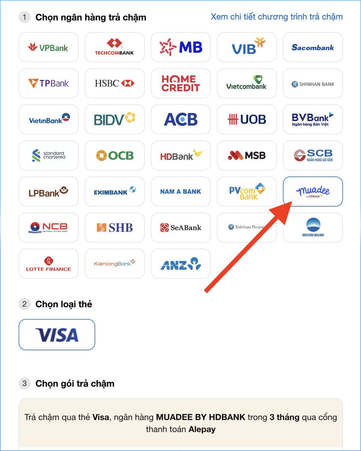 Ưu đãi đến 800K khi thanh toán qua thẻ tín dụng MUADEE by HDBank tại TGDĐ Ưu đãi đến 800K khi thanh toán qua thẻ tín dụng MUADEE by HDBank tại TGDĐ