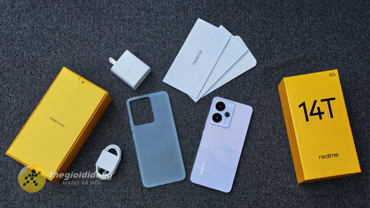 Trên tay realme 14T 5G: Màn hình AMOLED chất lượng, pin 6.000 mAh Trên tay realme 14T 5G: Màn hình AMOLED chất lượng, pin 6.000 mAh
