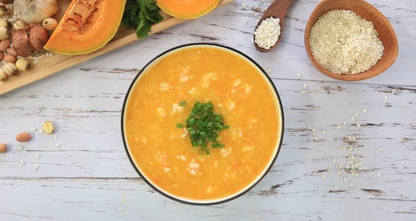 Hình minh hoạ cháo bề bề bí đỏ