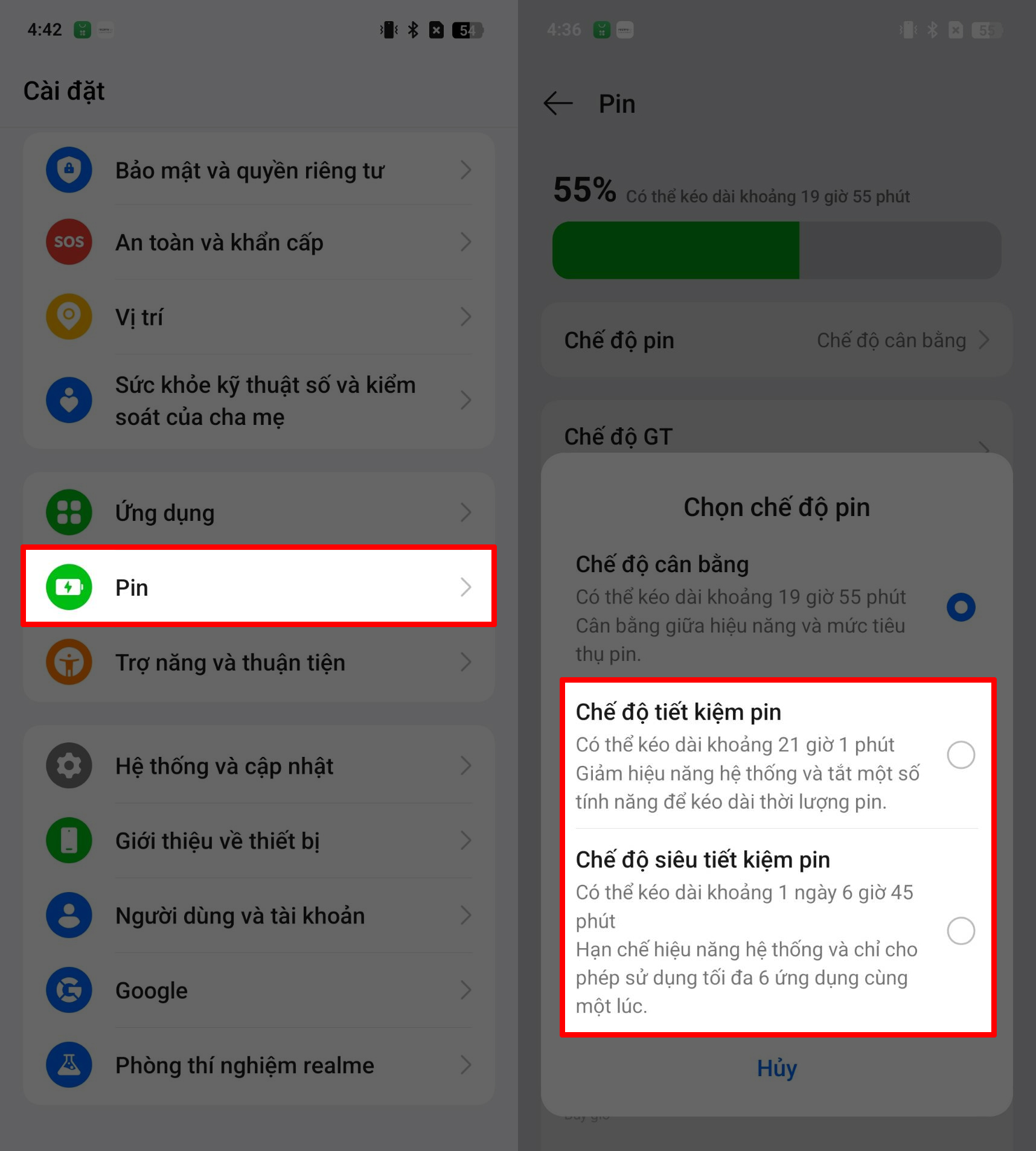 Cách bật tiết kiệm pin trên realme 14T