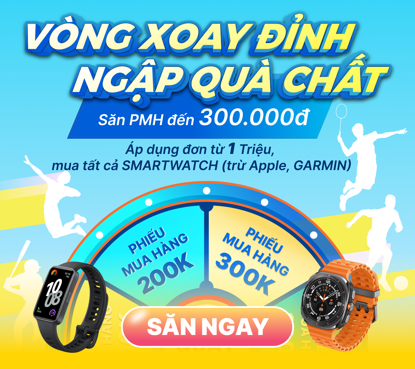 Đeo SMART sống chất: Sắm đồng hồ thông minh ưu đãi ngây ngất đến 50% Đeo SMART sống chất: Sắm đồng hồ thông minh ưu đãi ngây ngất đến 50%