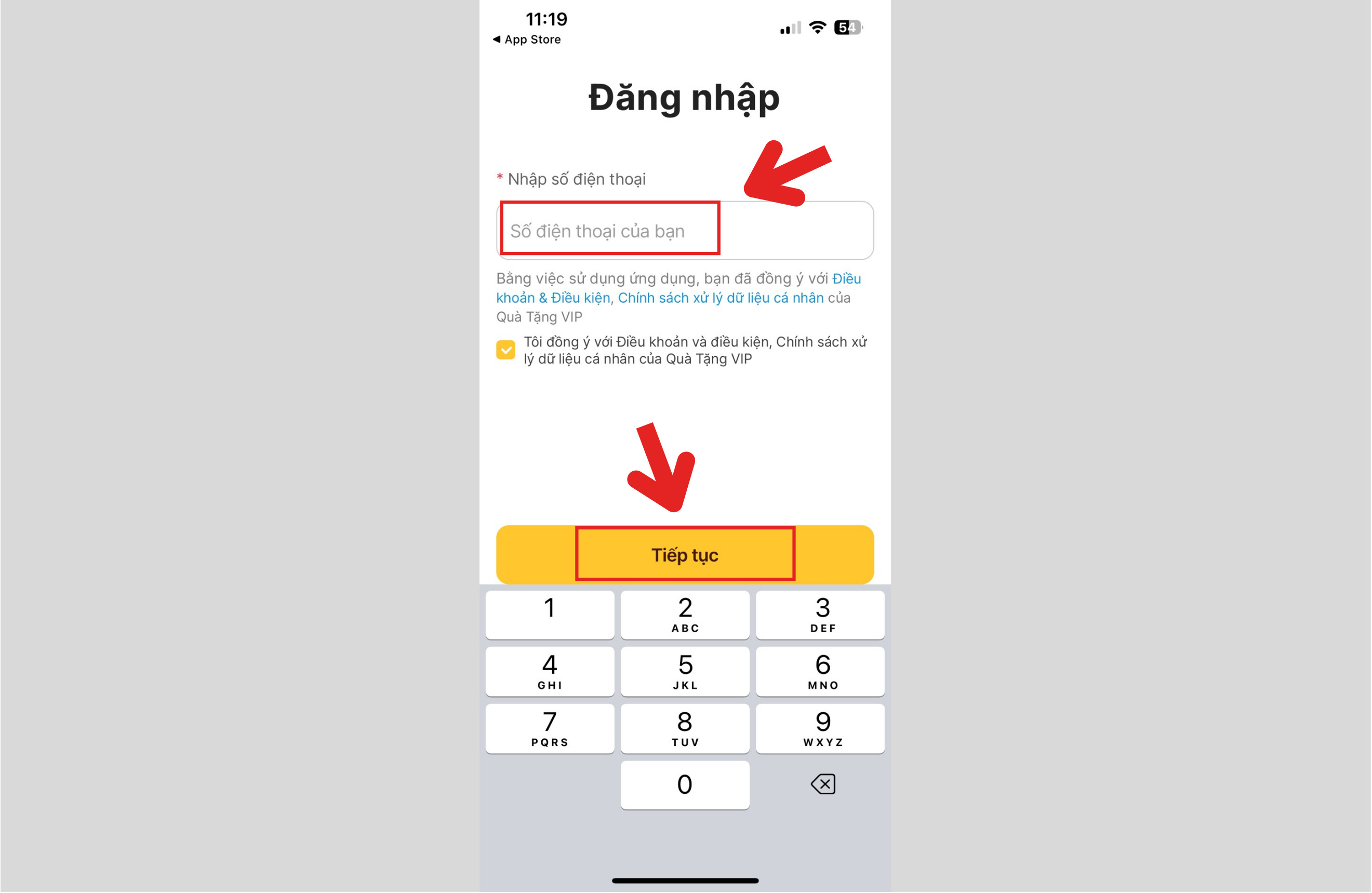 Hướng dẫn tải App Quà Tặng VIP