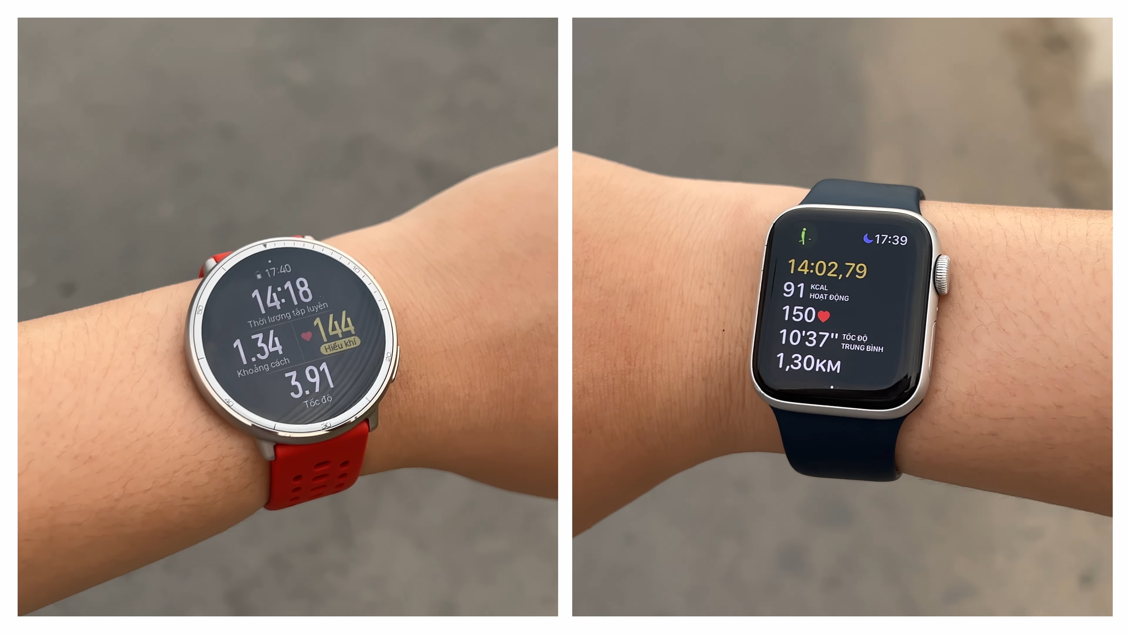 Kết quả so sánh thực tế giữa Apple Watch SE và Amazfit Active 2 Premium. Kết quả so sánh thực tế giữa Apple Watch SE và Amazfit Active 2 Premium.