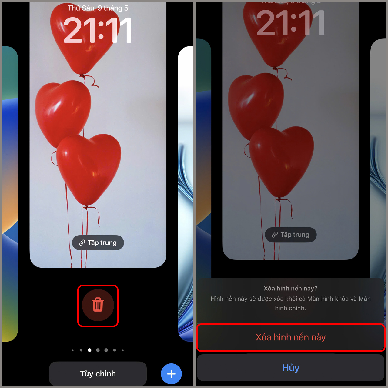 Cách xóa hình nền iPhone Cách xóa hình nền iPhone