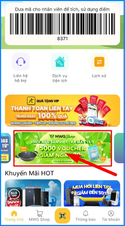 PMH giảm 20% tối đa 50.000đ cho MWG Shop