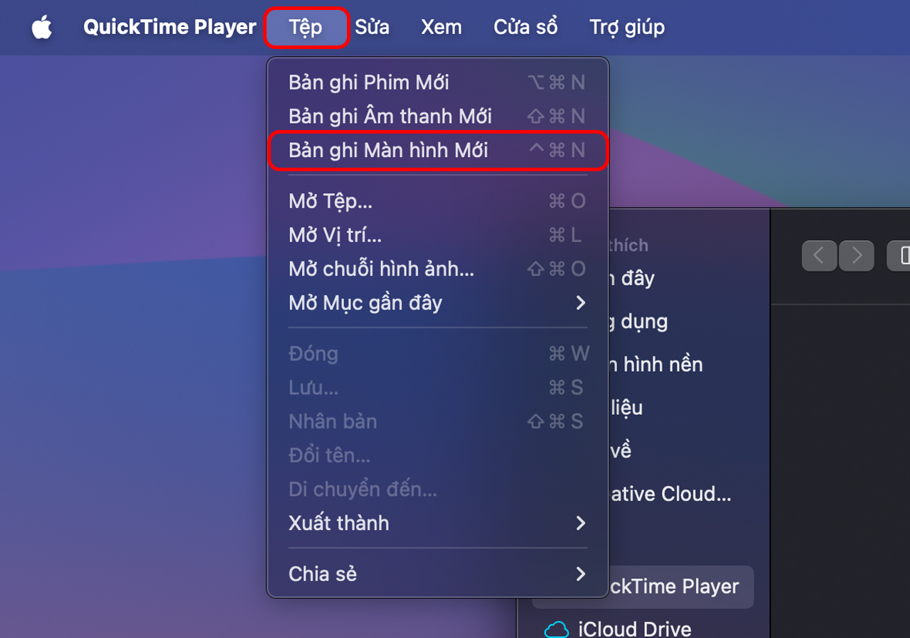 Cách quay màn hình MacBook có tiếng Cách quay màn hình MacBook có tiếng