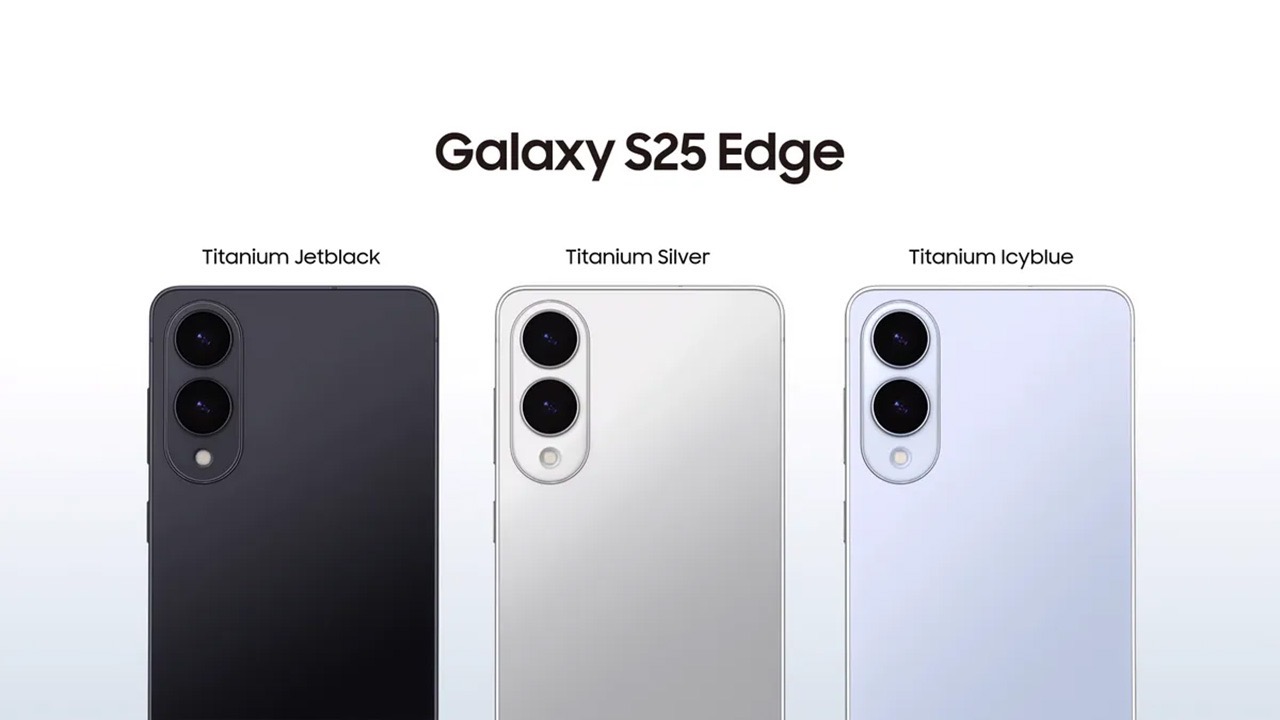 Ba tuỳ chọn màu sắc trên Galaxy S25 Edge. Ba tuỳ chọn màu sắc trên Galaxy S25 Edge.