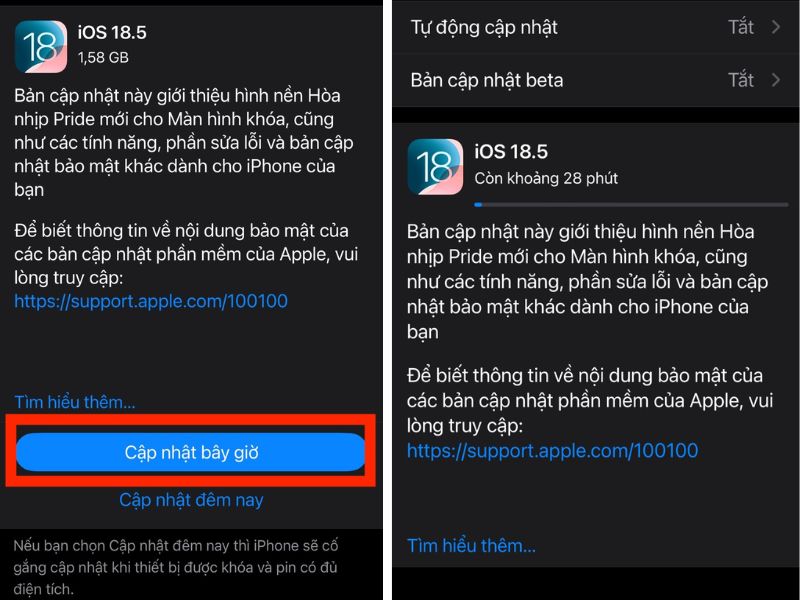 Cập nhật phần mềm