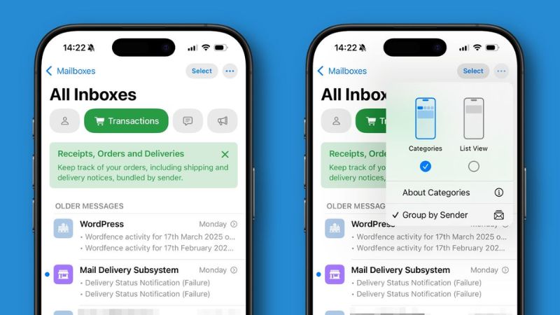Ứng dụng Mail trên iOS 18.5 được cải tiến