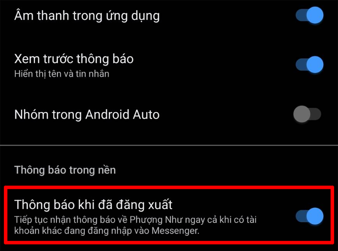 Cách tắt thông báo Messenger khi đã đăng xuất Cách tắt thông báo Messenger khi đã đăng xuất