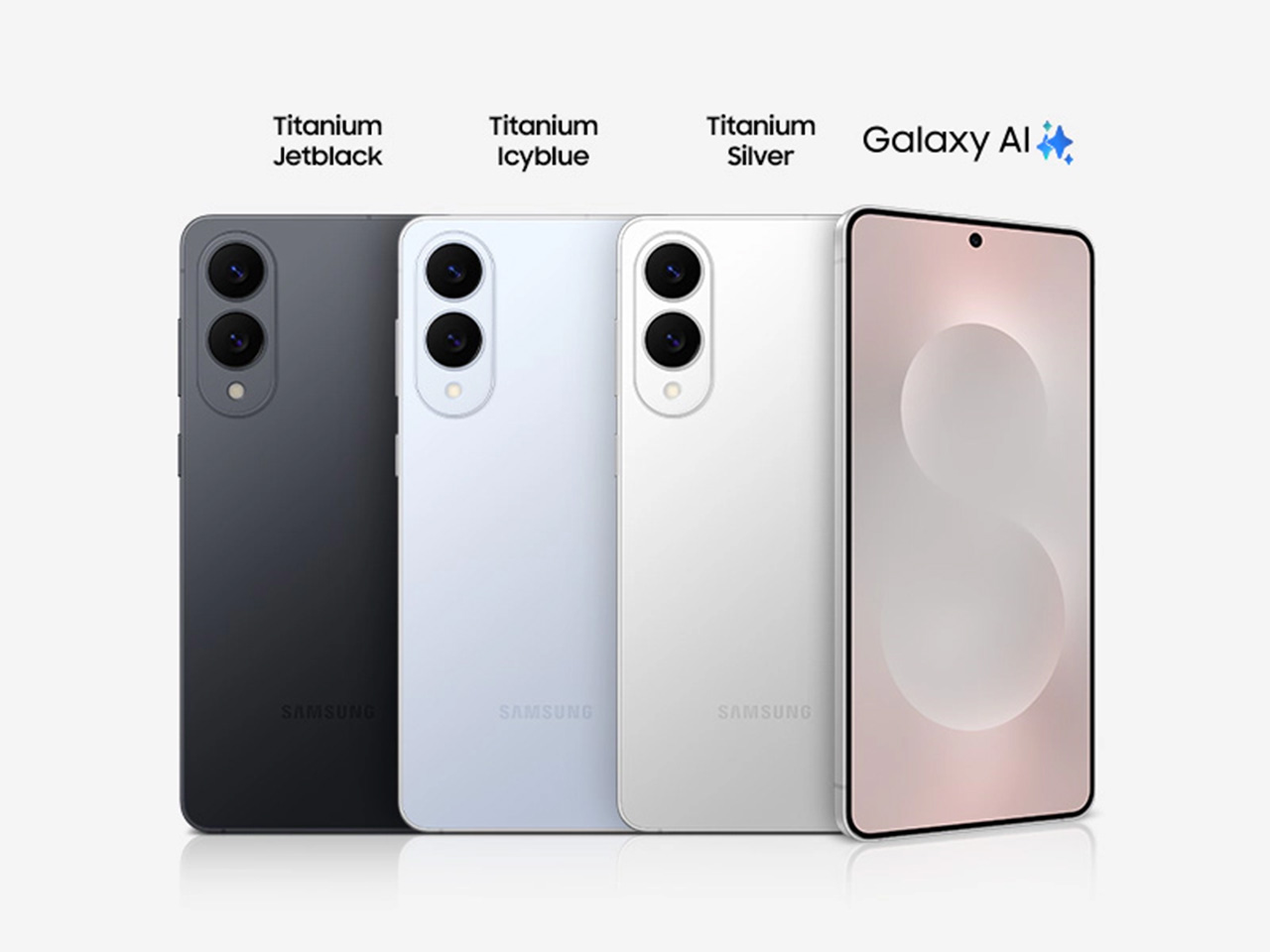 Ba tùy chọn màu sắc trên Galaxy S25 Edge. Ba tùy chọn màu sắc trên Galaxy S25 Edge.