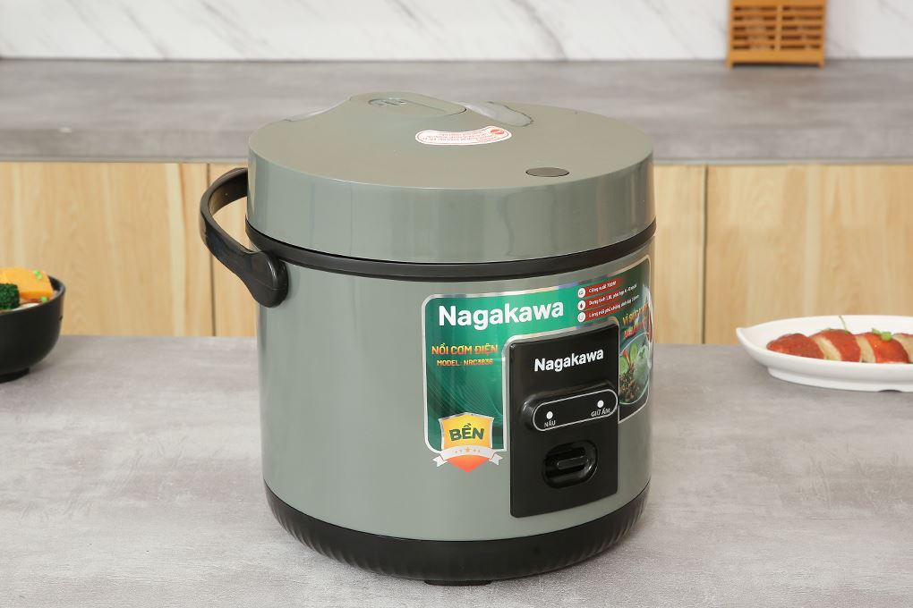 Nồi cơm nắp gài Nagakawa 1.8 lít NRC3836 có thiết kế tinh tế, dễ dàng phù hợp với mọi không gian bếp