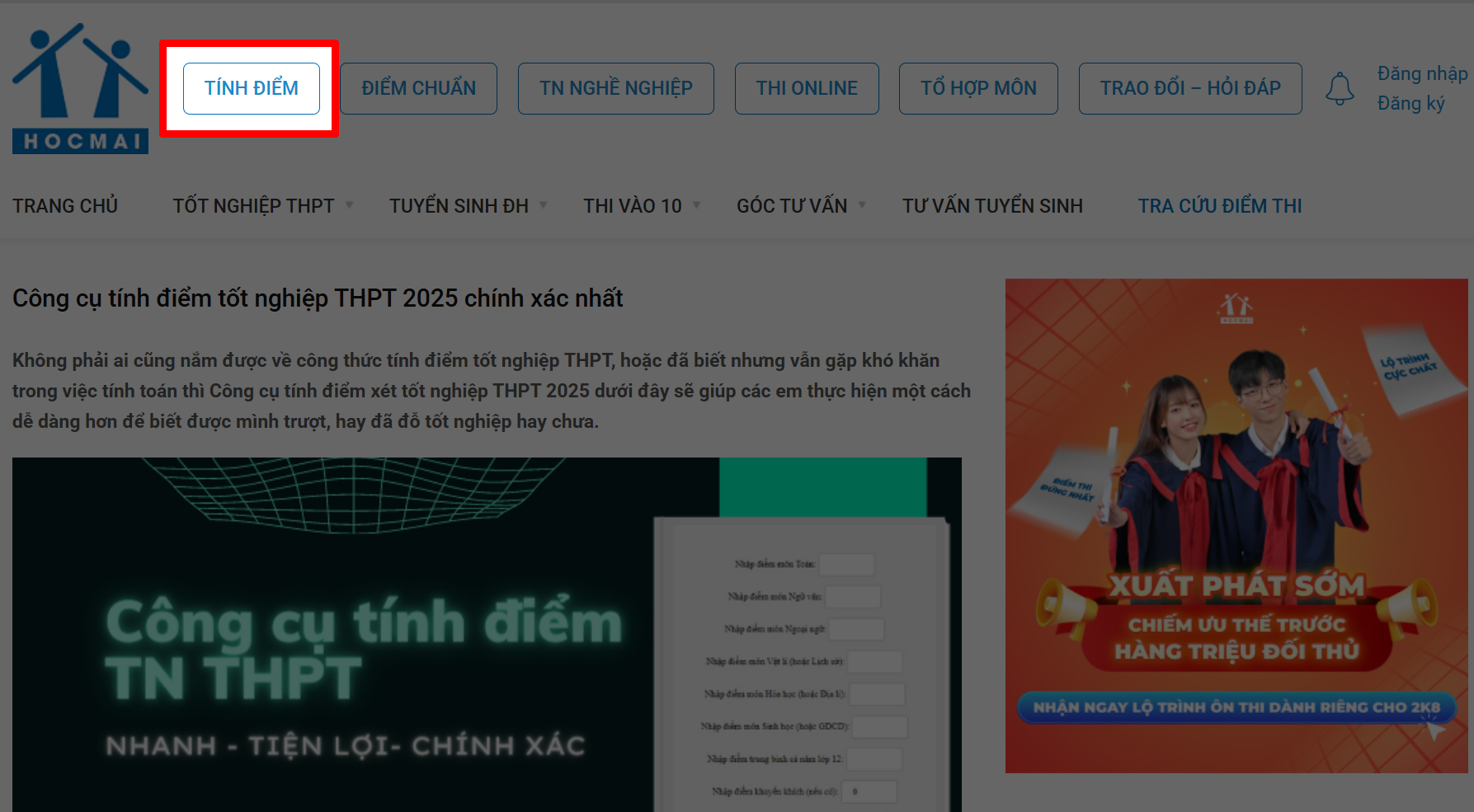 Cách tính điểm thi THPT 2025 Cách tính điểm thi THPT 2025