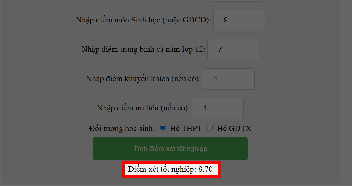 Cách tính điểm thi THPT 2025 Cách tính điểm thi THPT 2025