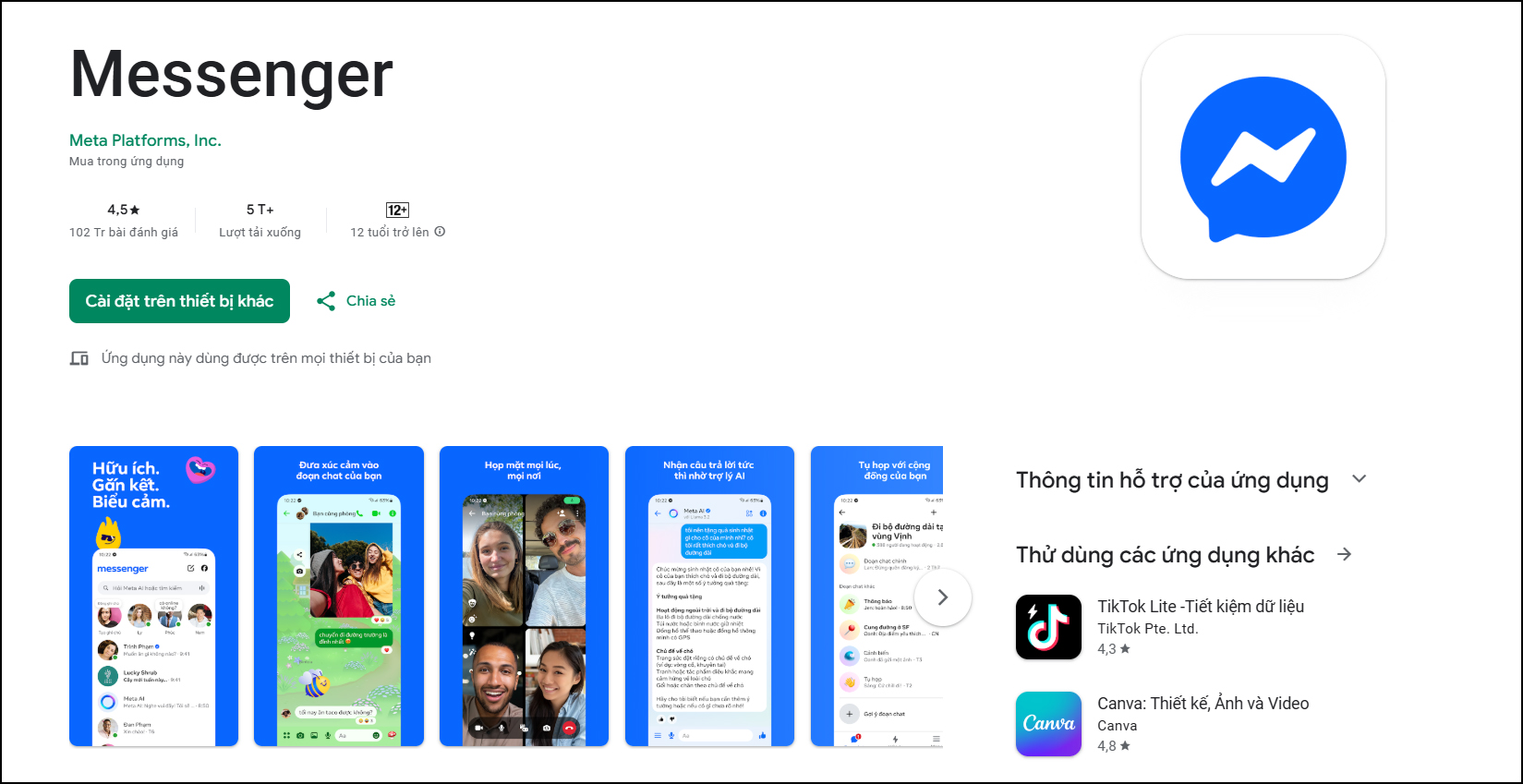 Cách sửa lỗi Messenger không mở được link TikTok Cách sửa lỗi Messenger không mở được link TikTok