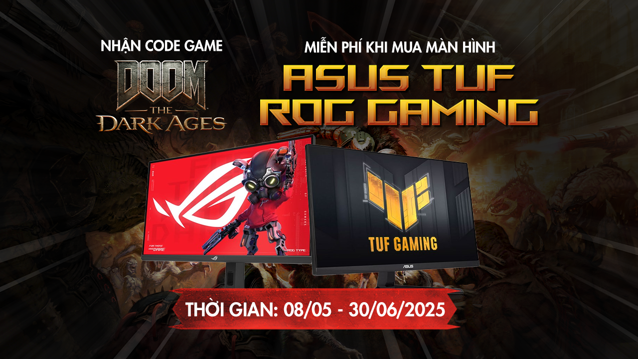 Tặng code game Doom: The Dark Ages khi mua màn hình Asus gaming - Cơ hội trúng máy Powered by Asus Tặng code game Doom: The Dark Ages khi mua màn hình Asus gaming - Cơ hội trúng máy Powered by Asus