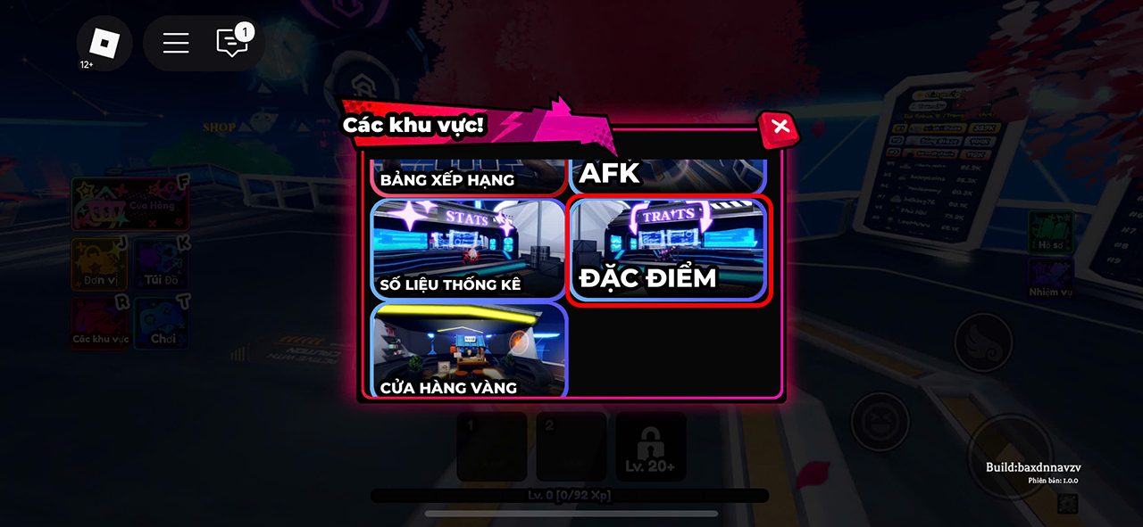 Chọn Đặc điểm