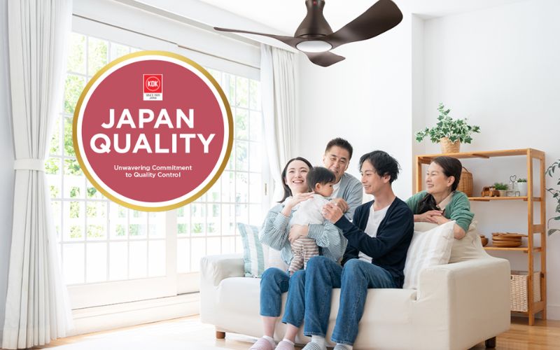 Quạt KDK lý tưởng cho gia đình yêu sự êm ái, tiết kiệm điện, an toàn, bền bỉ, đẹp chuẩn Nhật