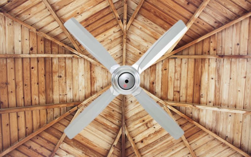 Quạt trần KDK 4 cánh M56PR(SIL) 59W có remote gọn nhẹ, điều khiển từ xa dễ dàng