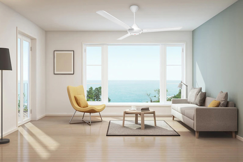 Động cơ DC giúp quạt trần KDK 3 cánh M60XG(SIL) 66W chạy êm, tiết kiệm điện 50–60%, lý tưởng cho mùa hè oi bức